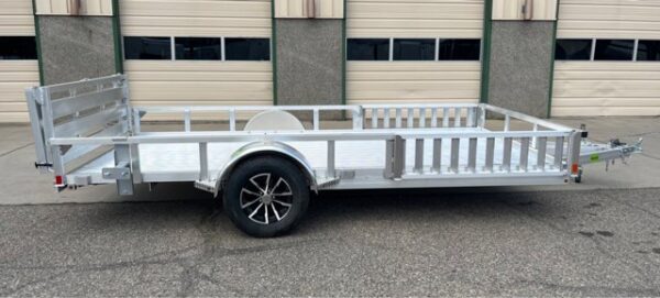 2023 H&H 82"x14' Dual Ramp Utility Trailer - Image 2